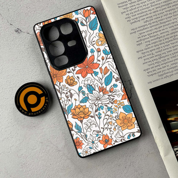 Infinix Note 50 - Floral Series Design 9 - Premium Metal Printed Soft Bumper Shockproof Case
