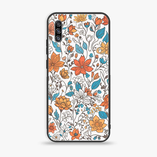 Galaxy A50 - Floral Series Design 9 - Premium Printed Glass soft Bumper shock Proof Case