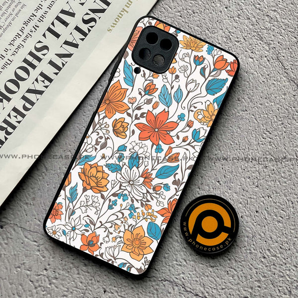 Samsung Galaxy A12 - Floral Series Design 9 - Premium Printed Glass Case