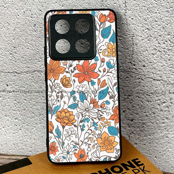 Xiaomi 14T - Floral Series Design 9 - Premium Printed Glass soft Bumper shock Proof Case