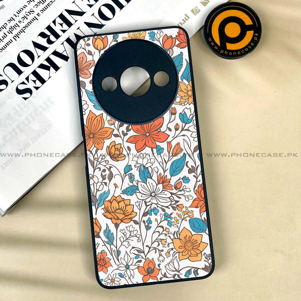 Xiaomi Redmi A3x - Floral Series Design 9 -  Premium Printed Metal soft Bumper shock Proof Case