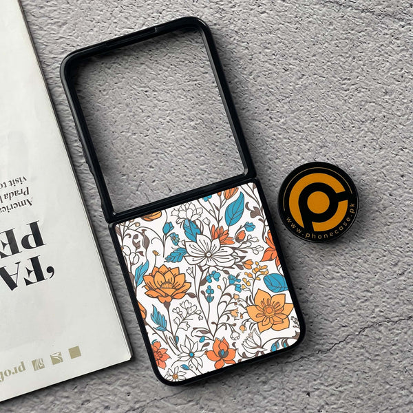 Xiaomi Mix Flip - Floral Series Design 9 - Premium Metal  Printed soft Bumper shock Proof Case