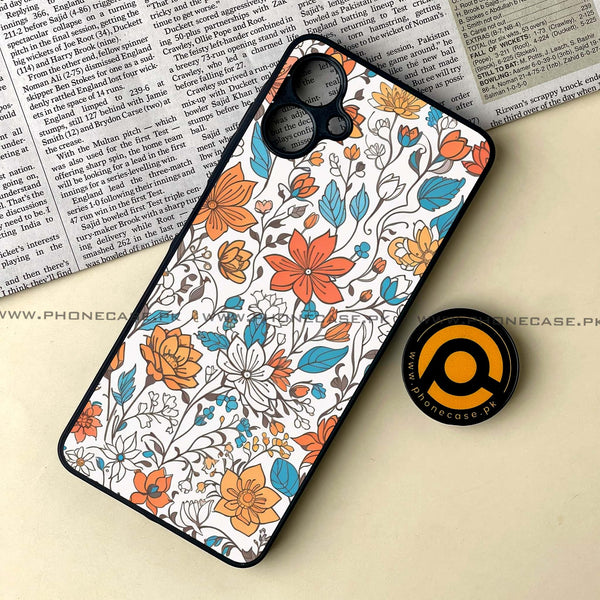 Samsung Galaxy A06 - Floral Series Design 9 - Premium Metal Printed soft Bumper shock Proof Case