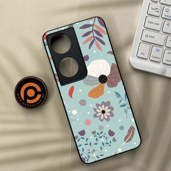 Honor x7b - Floral Series Design 5 - Premium Metal Printed soft Bumper shock Proof Case