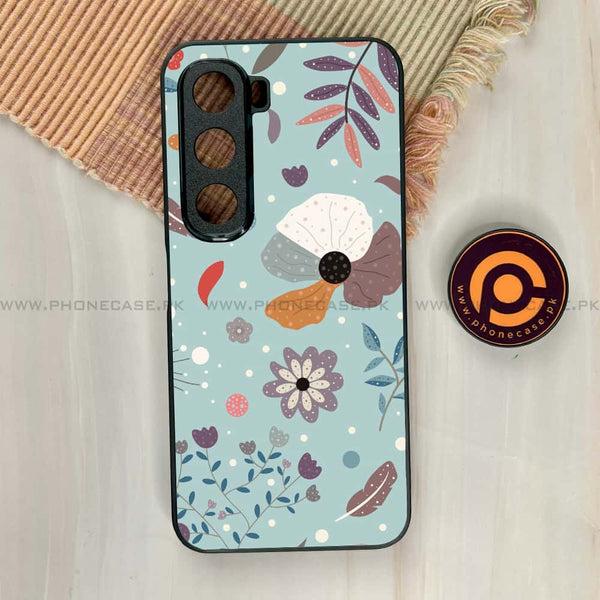 Infinix Hot 60i - Floral Series Design 5 - Premium Metal Printed soft Bumper shock Proof Case