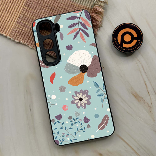 Vivo Y400 - Floral Series Design 5 - Premium Metal Printed soft Bumper shock Proof Case