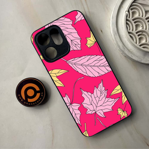 Oppo Reno 14F - Floral Series Design 6 - Premium Metal Printed Soft Bumper Shockproof Case