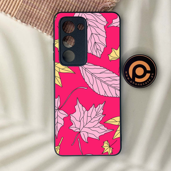 Oppo A5 2025 - Floral Series Design 6 - Premium Metal Printed soft Bumper shock Proof Case