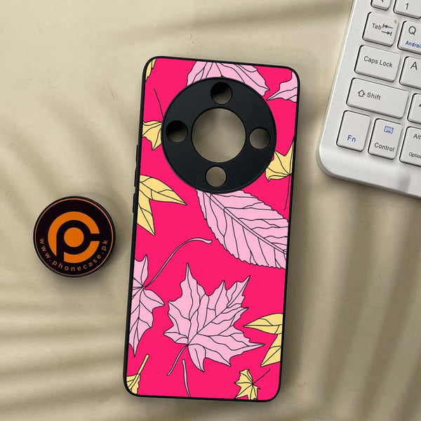 Honor x9b 5G - Floral Series Design 6 - Premium Metal Printed soft Bumper shock Proof Case