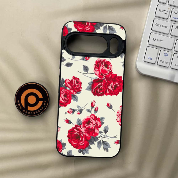 Google Pixel 10 Pro  - Floral Series Design 8 - Premium Metal Printed soft Bumper Shock Proof Case