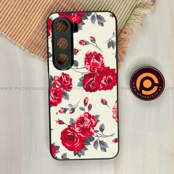 Infinix Hot 60i - Floral Series Design 8 - Premium Metal Printed soft Bumper shock Proof Case