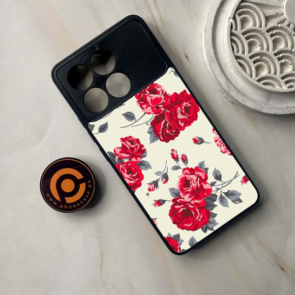 Xiaomi Poco F6 Pro - Floral Series Design 8 - Premium Metal Printed soft Bumper shock Proof Case