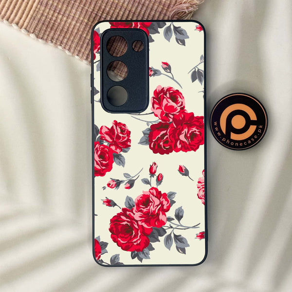 Oppo A5 2025 - Floral Series Design 8 - Premium Metal Printed soft Bumper shock Proof Case