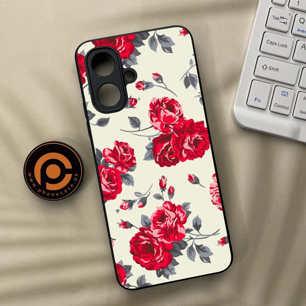 Tecno Spark Go 2 - Floral Series Design 8 - Premium Metal Printed soft Bumper Shock Proof Case