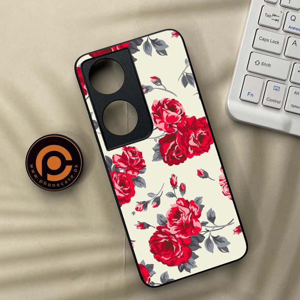 Honor x7b - Floral Series Design 8 - Premium Metal Printed soft Bumper shock Proof Case