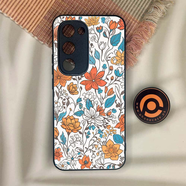 Tecno Spark 40 Pro Plus - Floral Series Design 9 - Premium Metal Printed soft Bumper shock Proof Case