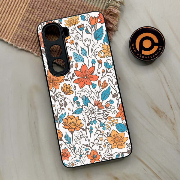 Vivo Y400 - Floral Series Design 9 - Premium Metal Printed soft Bumper shock Proof Case