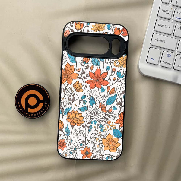 Google Pixel 10 Pro  - Floral Series Design 10 - Premium Metal Printed soft Bumper Shock Proof Case