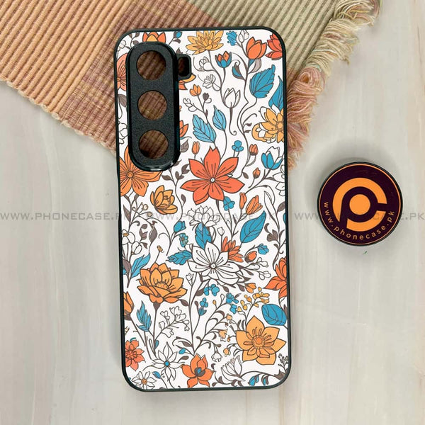 Infinix Hot 60i - Floral Series Design 9 - Premium Metal Printed soft Bumper shock Proof Case