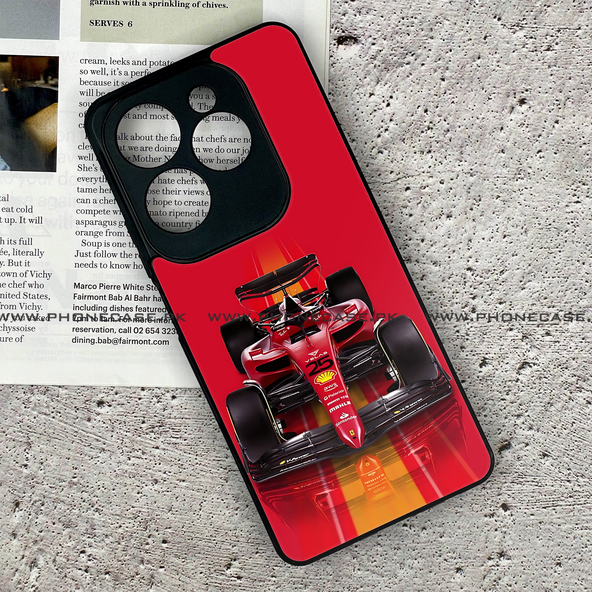 Infinix Hot 40 - Formula 1 Design Series - Premium Metal Printed soft Bumper Shock Proof Case