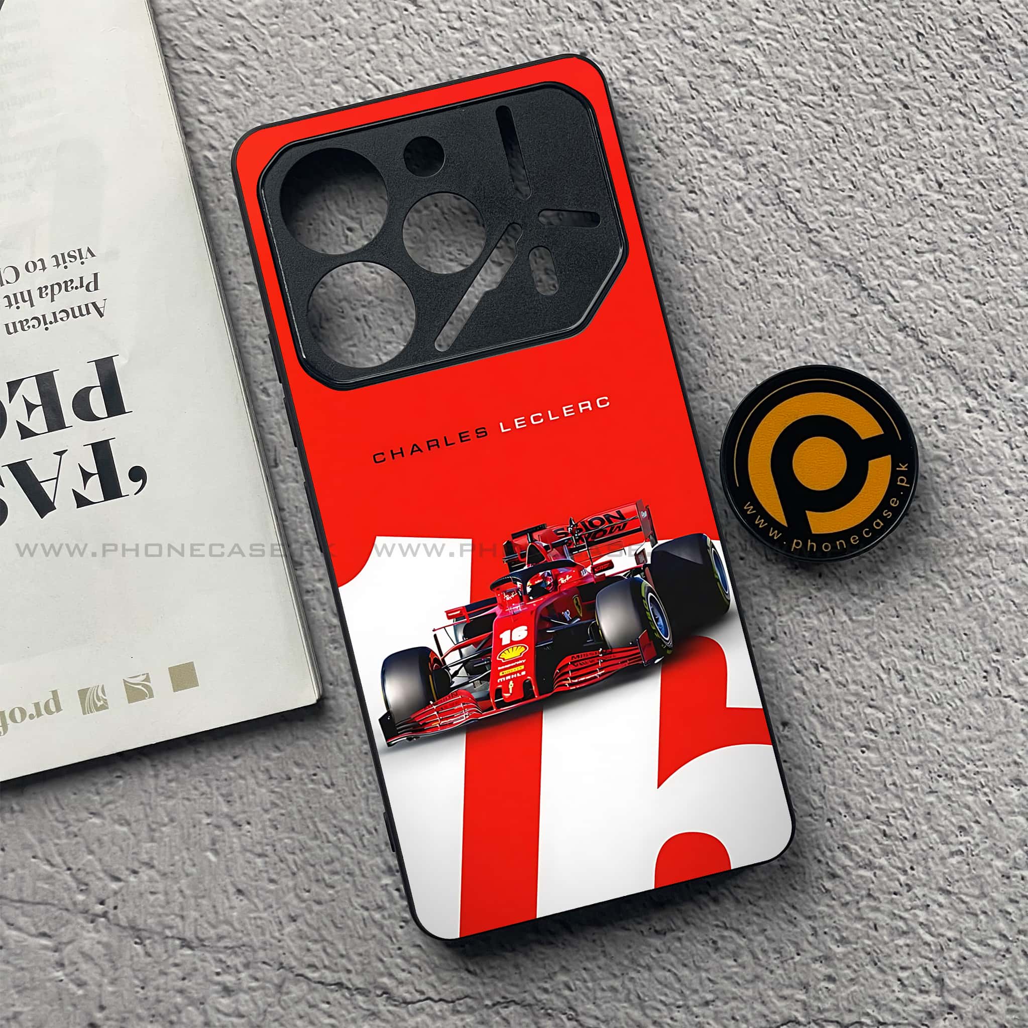 Tecno Pova 6 Pro - Formula 1 Design Series - Premium Printed Glass soft Bumper shock Proof Case