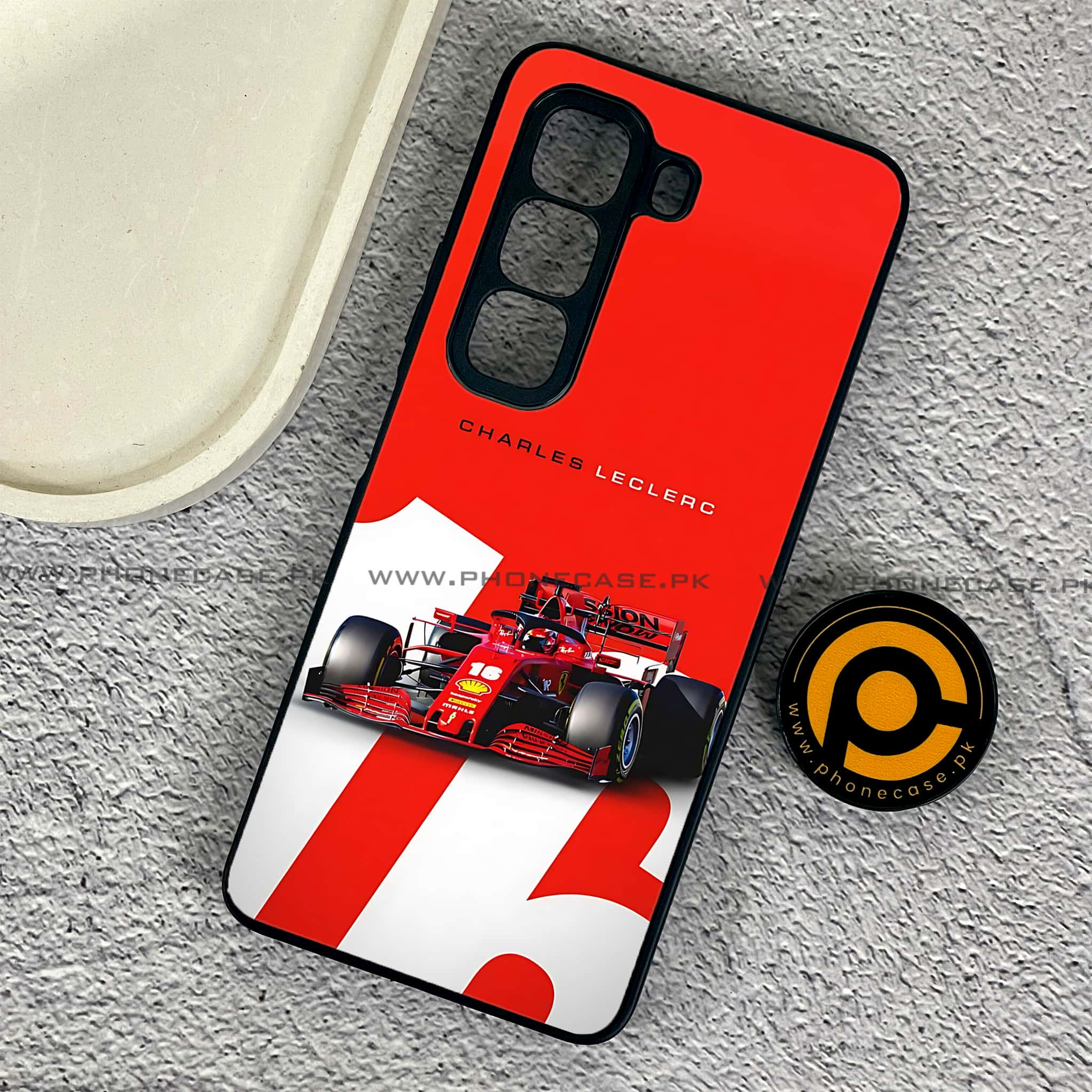 Infinix Hot 50 Pro - Formula 1 Design Series - Premium Printed Glass soft Bumper shock Proof Case