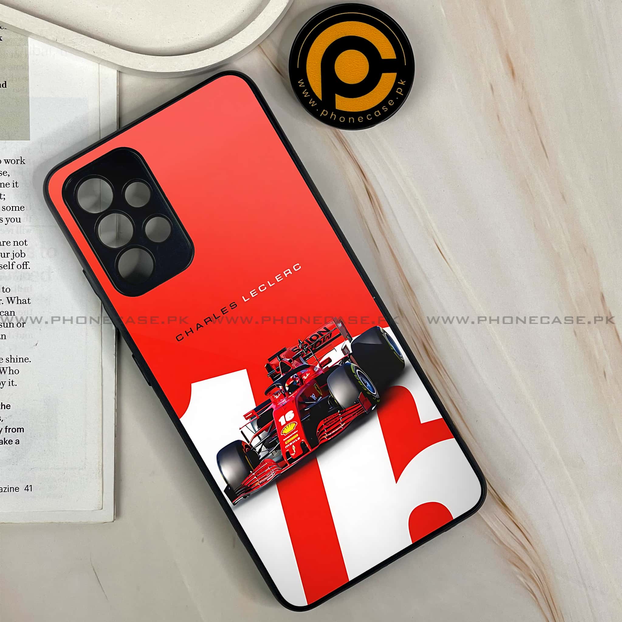 Galaxy A32 - Formula 1 Design Series - Premium Printed Glass soft Bumper shock Proof Case