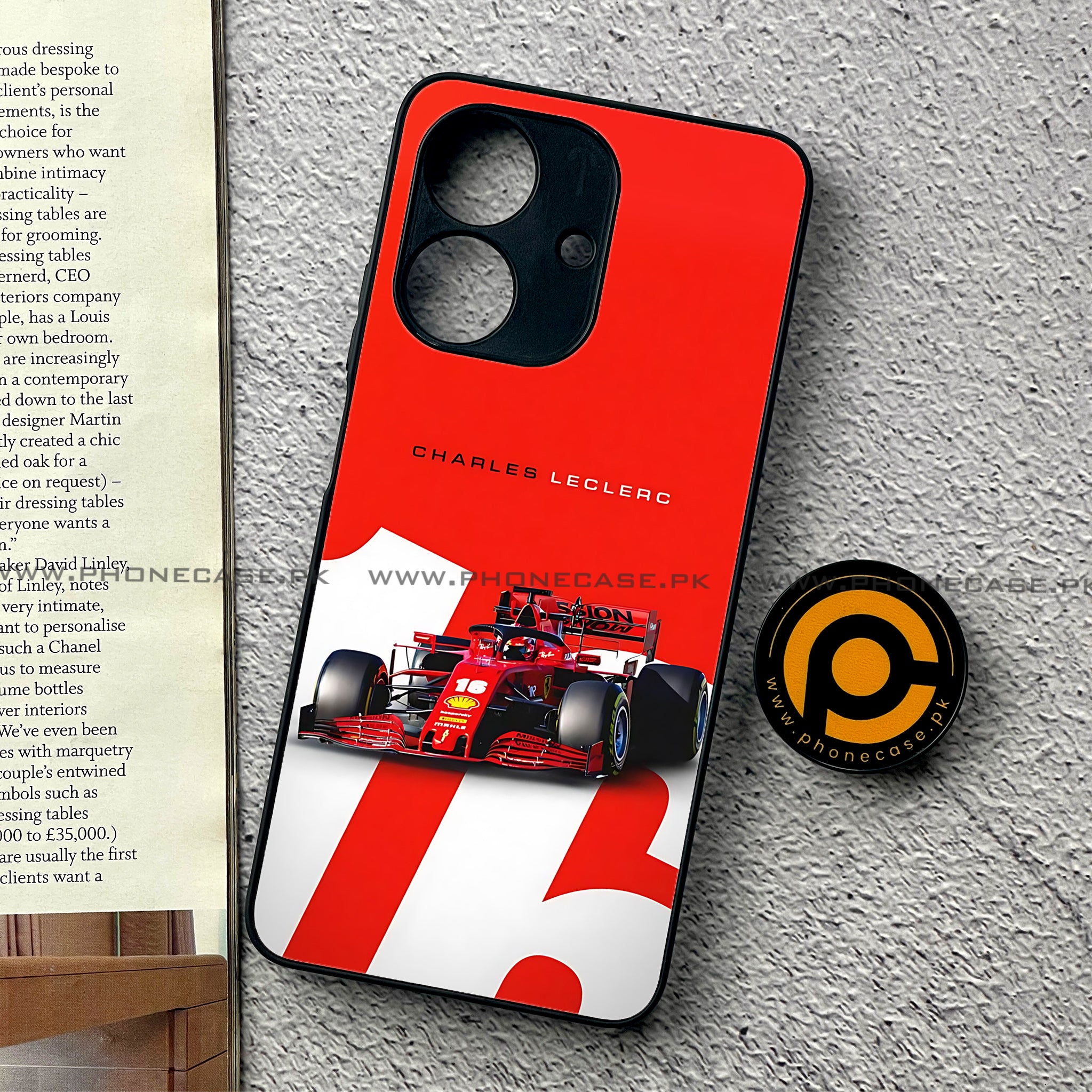 Realme Note 60 - Formula 1 Design - Premium Printed Glass soft Bumper shock Proof Case