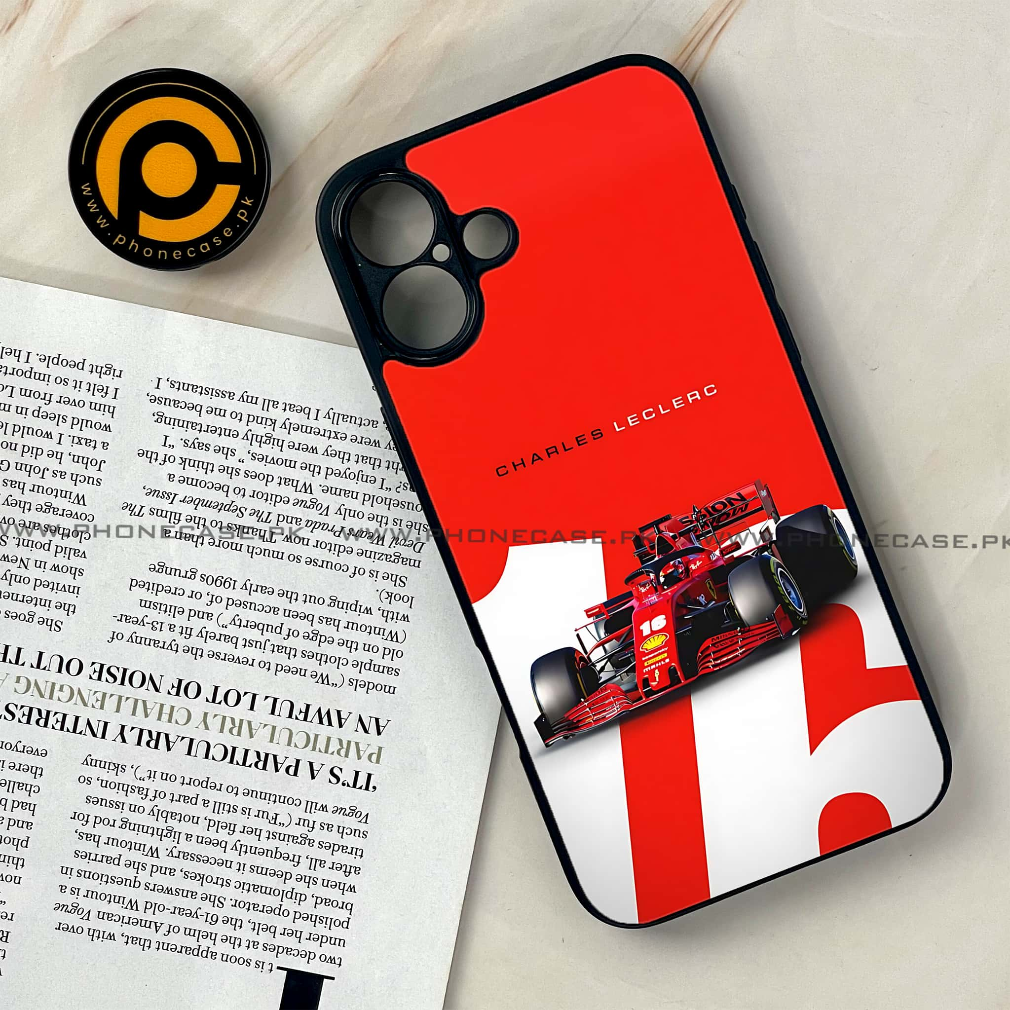 iPhone 16 Plus - Formula 1 Design - Premium Printed Glass soft Bumper shock Proof Case