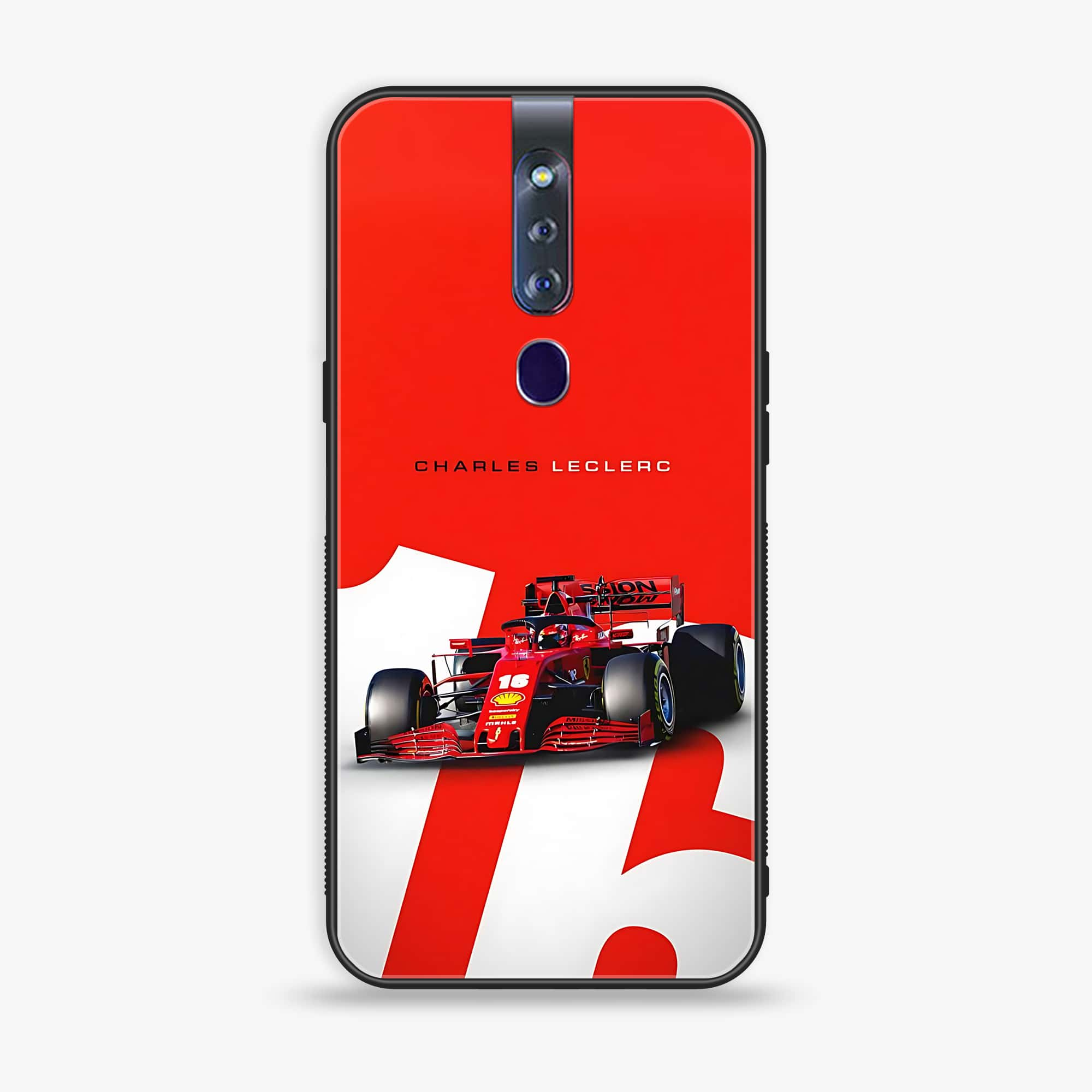 Oppo F11 Pro  Formula 1 Design Series Premium Printed Glass soft Bumper shock Proof Case