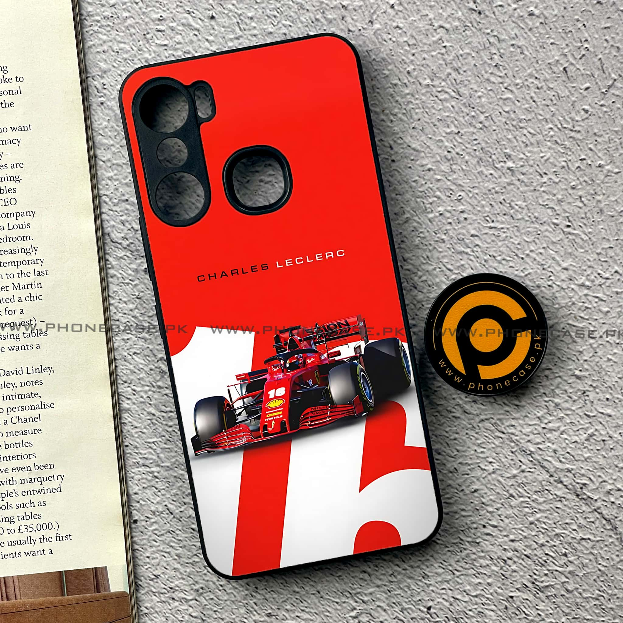 Infinix Hot 12 Pro - Formula 1 Design - Premium Printed Glass soft Bumper shock Proof Case