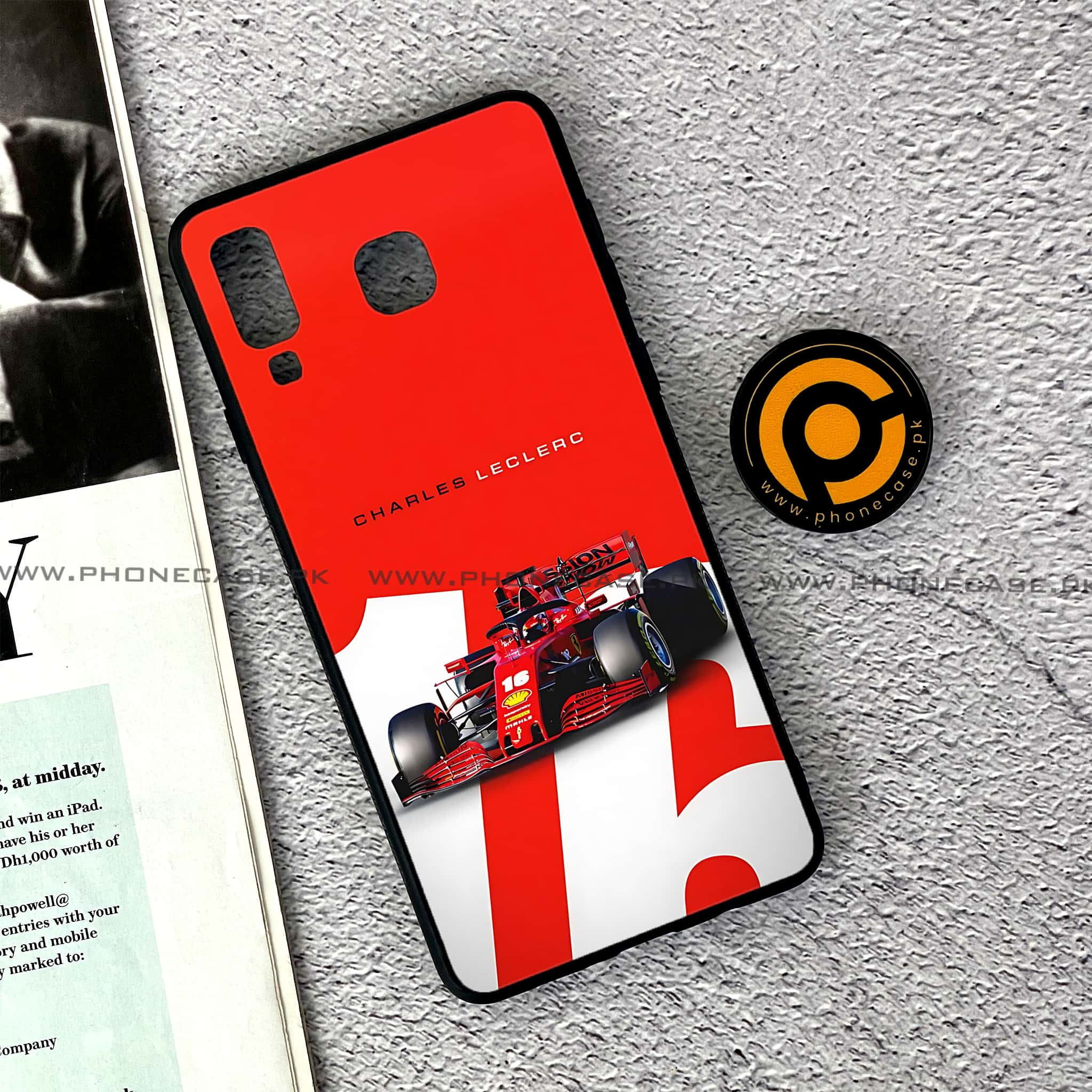 Samsung Galaxy A8 Star(A9 Star) - Formula 1 Design Series - Premium Printed Glass soft Bumper shock Proof Case