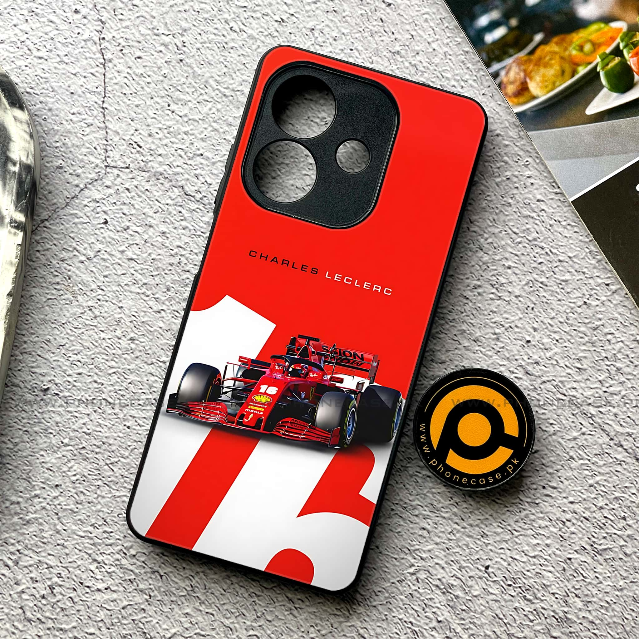 Oppo A3x - Formula 1 Design - Premium Printed Glass soft Bumper shock Proof Case