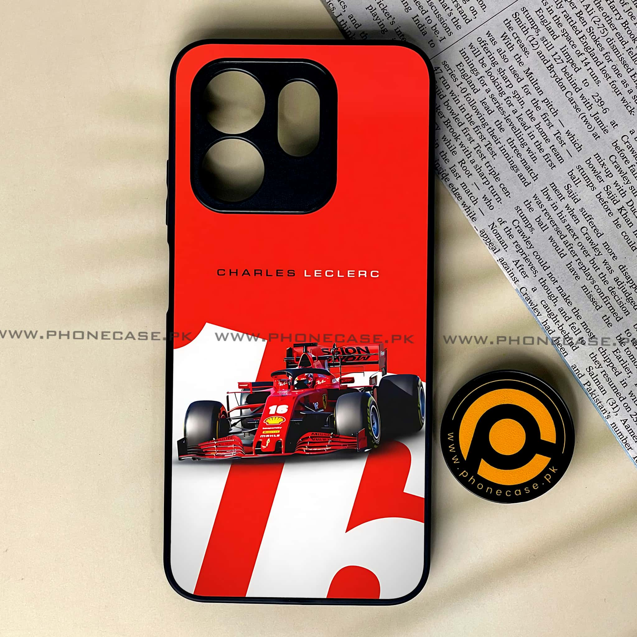 Infinix Hot 50i -  Formula 1 Design - Premium Printed Glass soft Bumper shock Proof Case