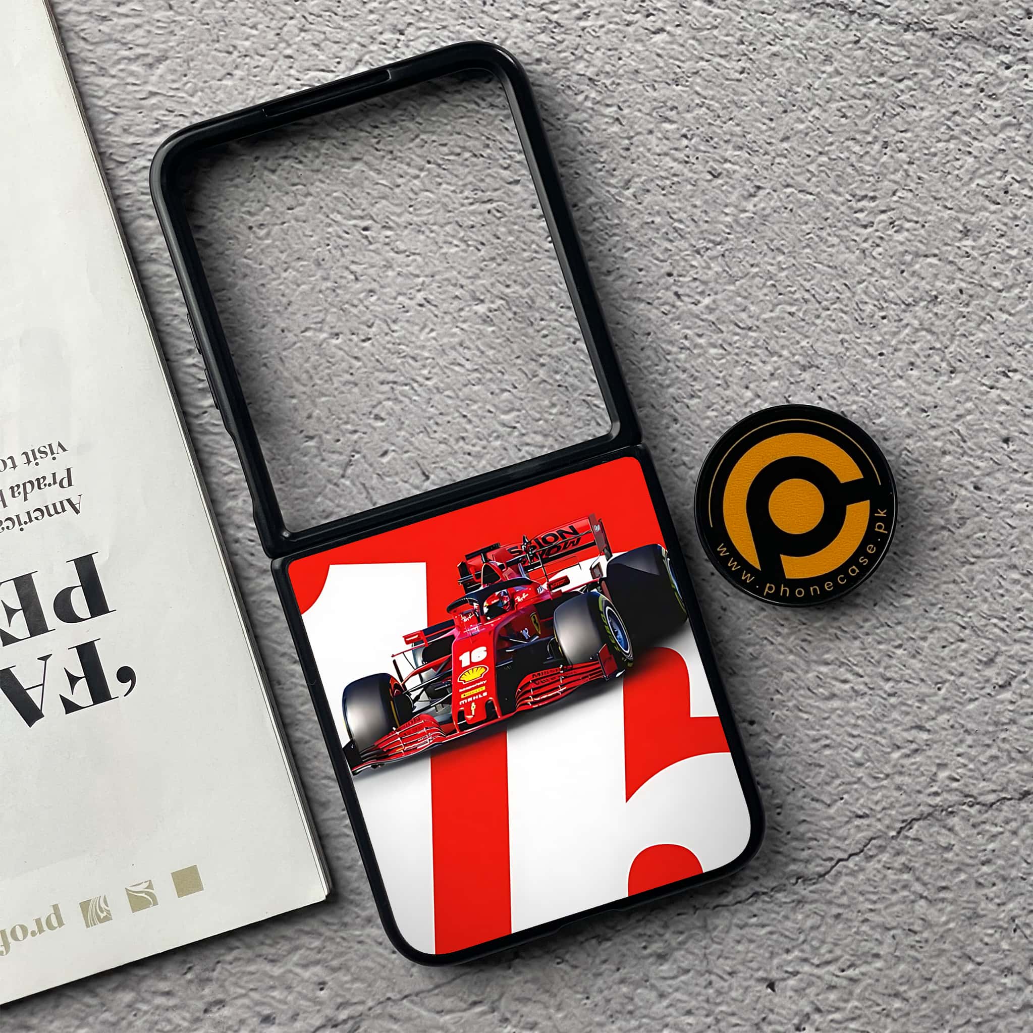 Xiaomi Mix Flip - Formula 1 Design Series - Premium Metal  Printed soft Bumper shock Proof Case