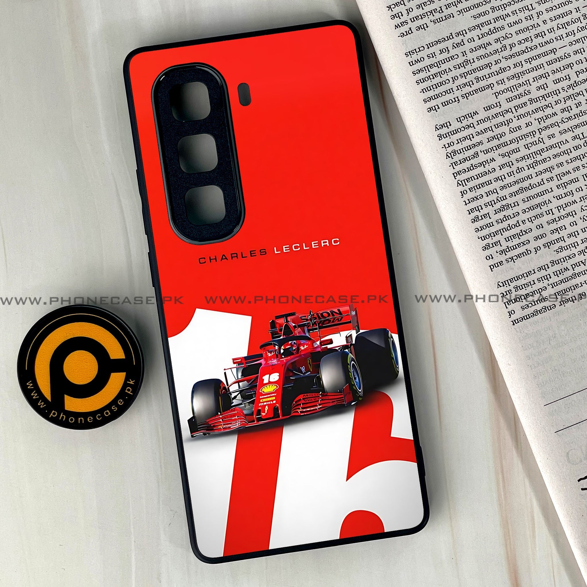 Infinix Hot 60  - Formula 1 Design Series - Premium Metal Printed soft Bumper shock Proof Case