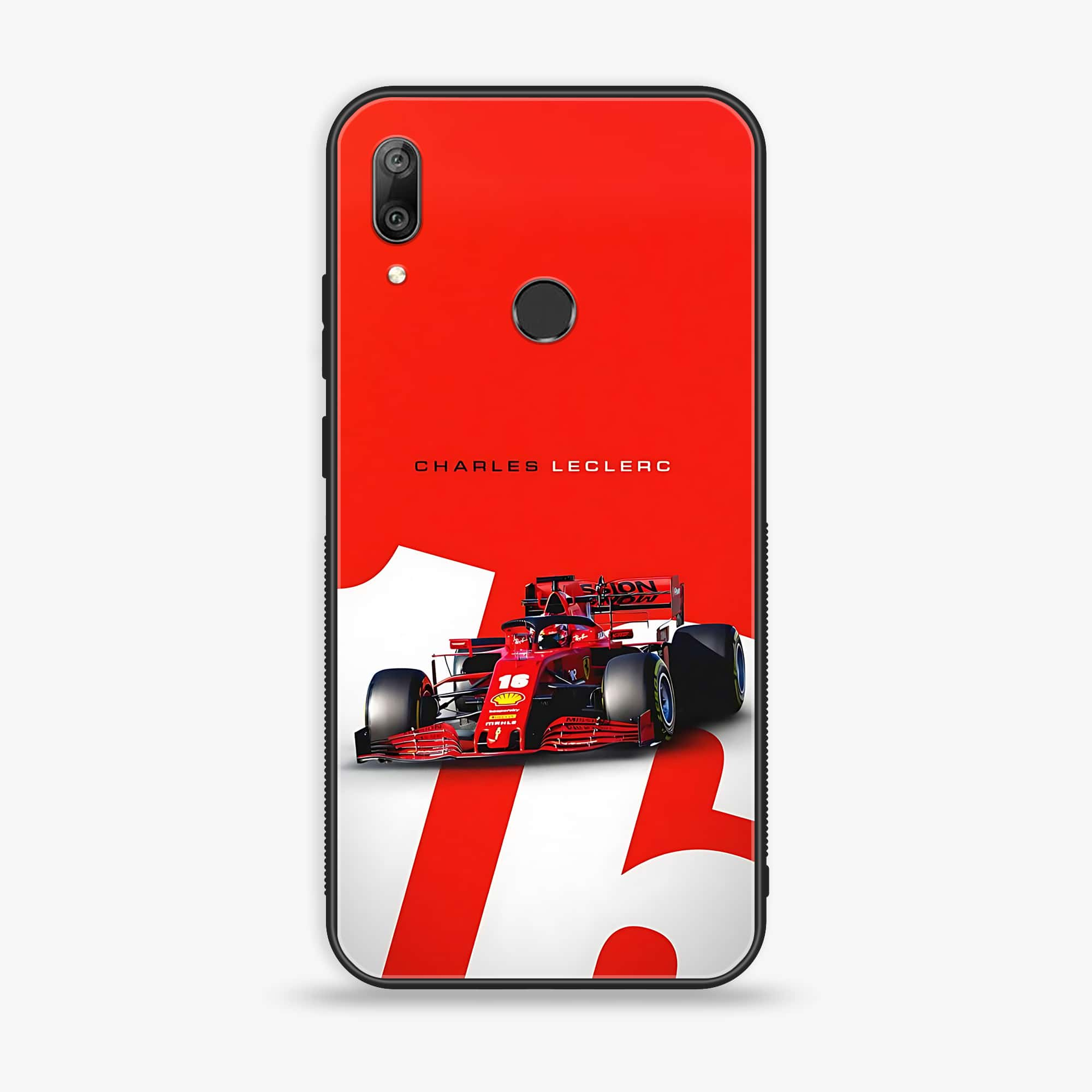 Huawei Y7 Prime (2019) - Formula 1 Design - Premium Printed Glass soft Bumper shock Proof Case