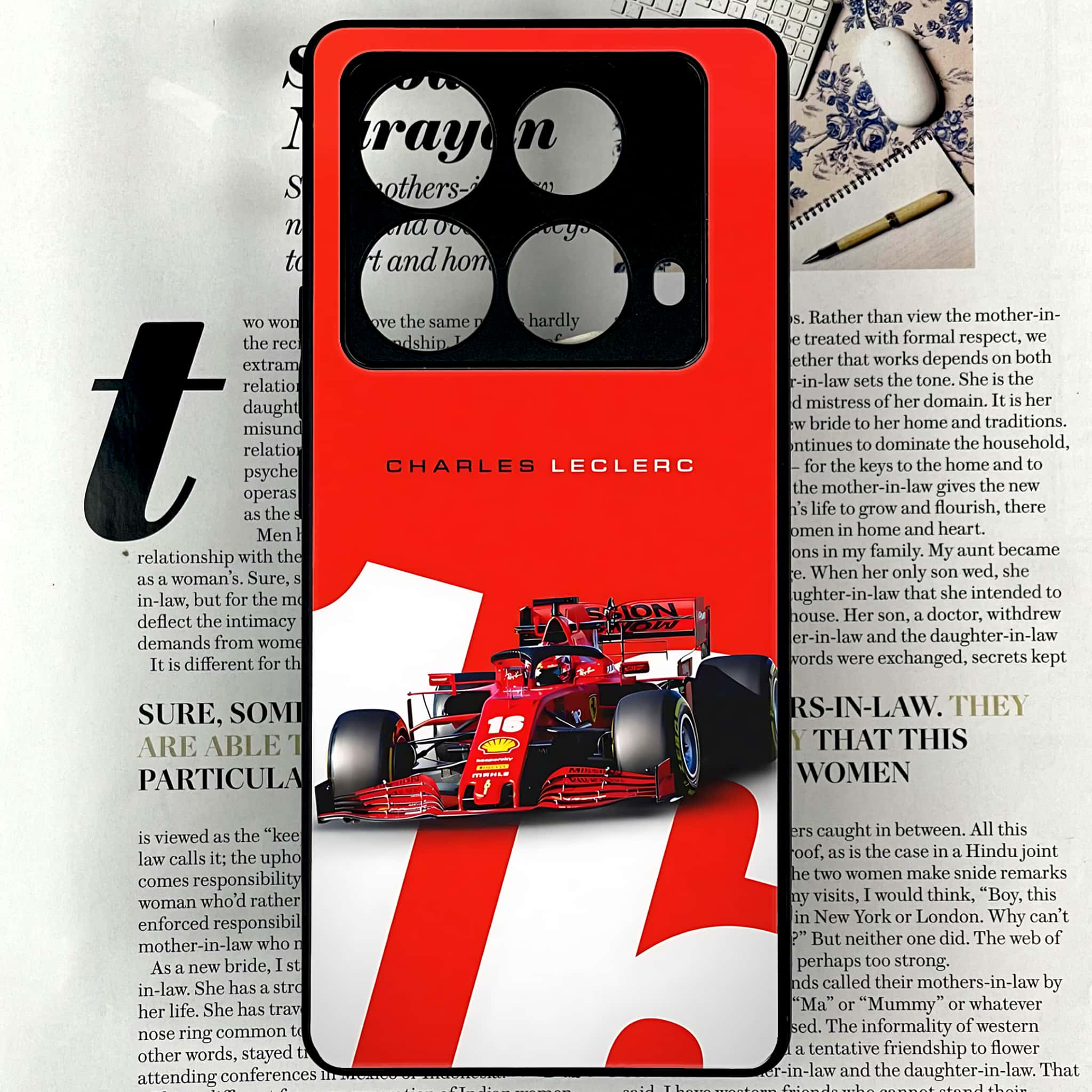 Infinix Note 40 4G - Formula 1 Design Series - Premium Printed Glass soft Bumper shock Proof Case