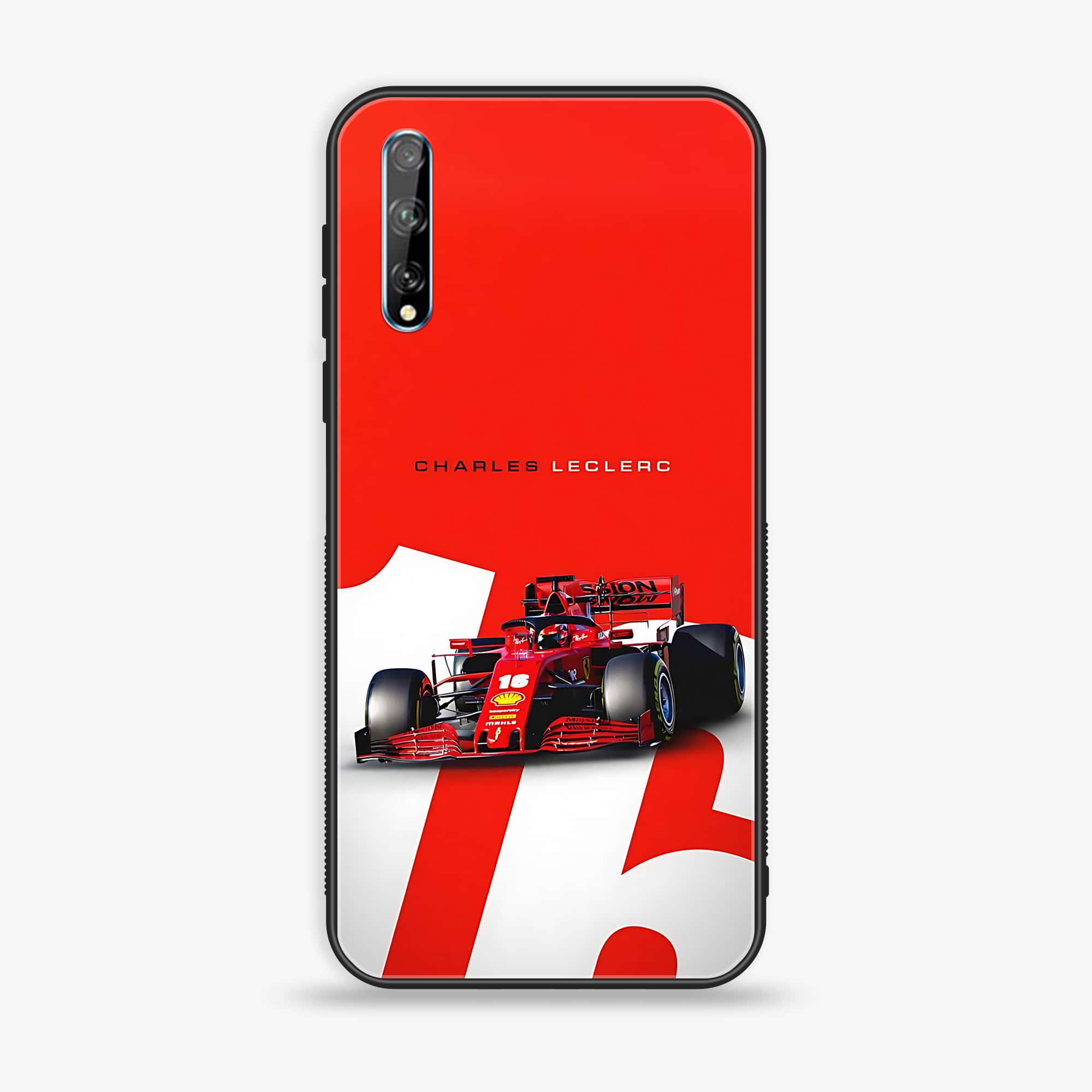 Huawei Y8p - Formula 1 Design Series - Premium Printed Glass soft Bumper shock Proof Case