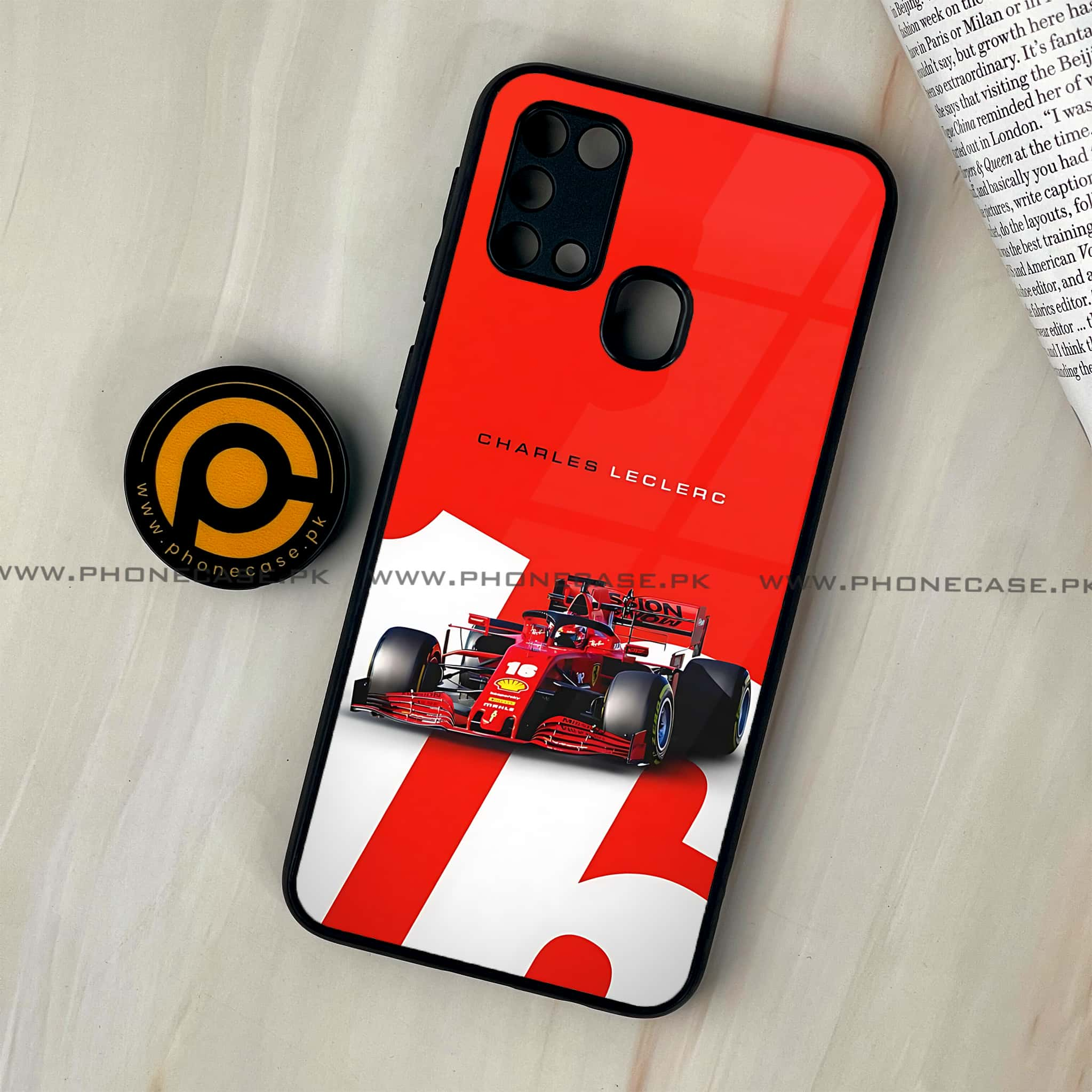 Galaxy M31 - Formula 1 Design - Premium Printed Glass soft Bumper shock Proof Case