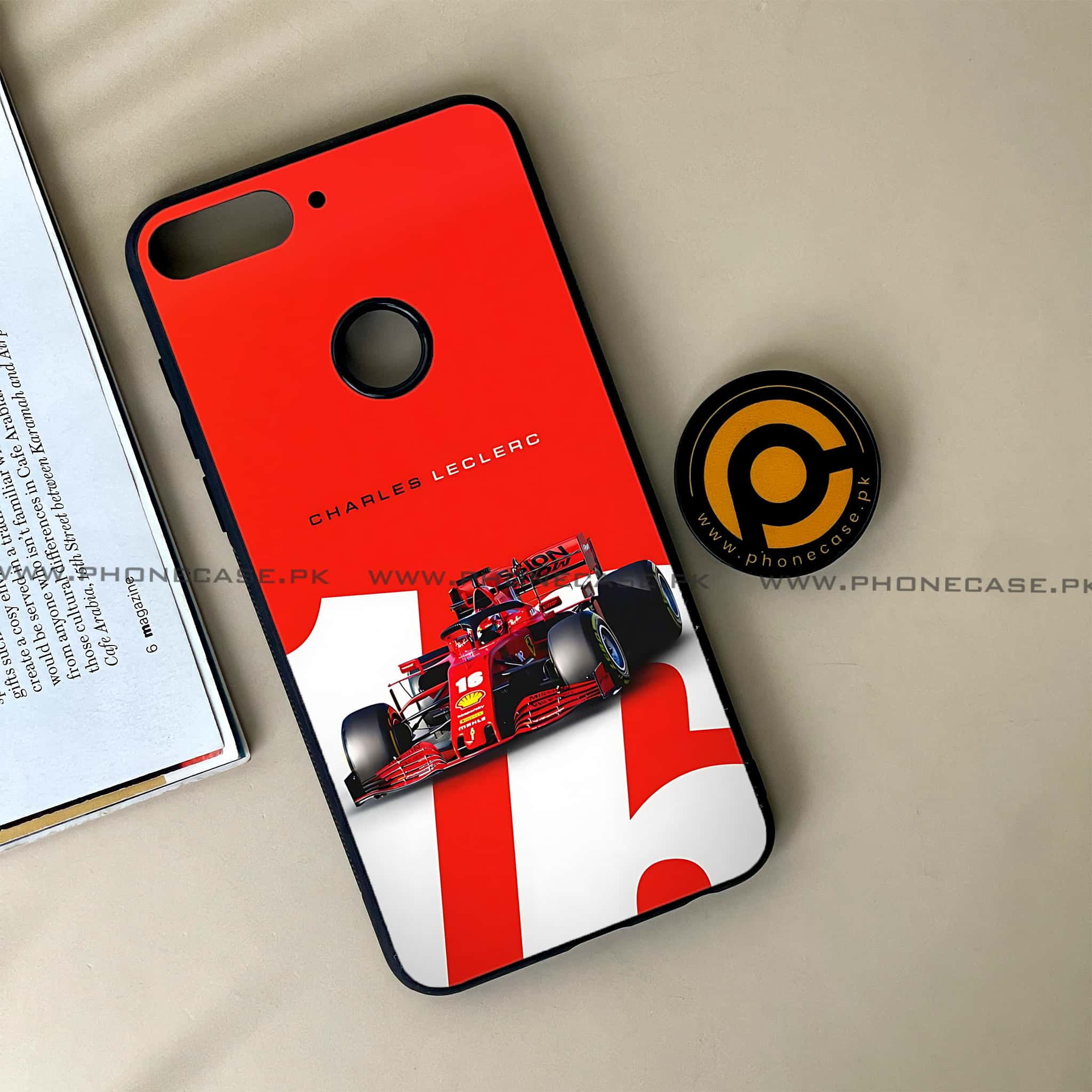 Huawei Y7 Prime (2018) - Formula 1 Design Series - Premium Printed Glass soft Bumper shock Proof Case