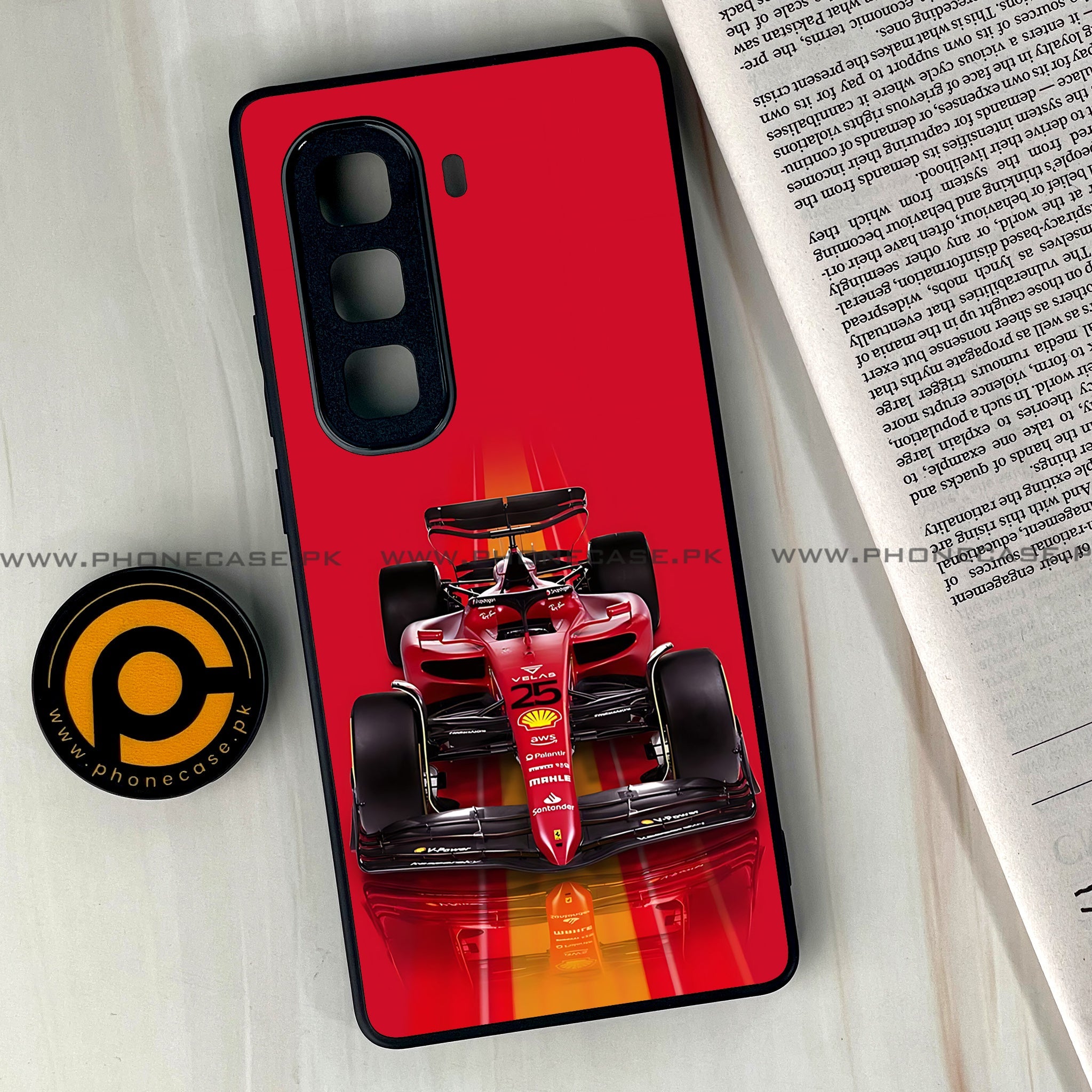 Infinix Hot 60 Pro Plus - Formula 1 Design Series - Premium Metal Printed soft Bumper shock Proof Case