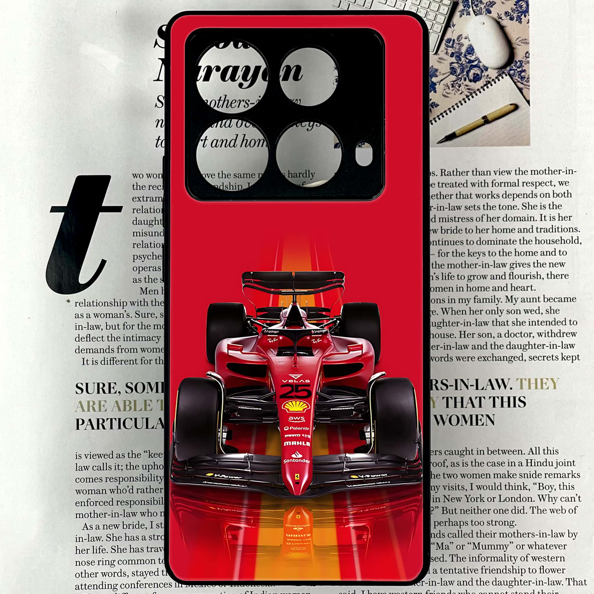 Infinix Note 40 4G - Formula 1 Design Series - Premium Printed Glass soft Bumper shock Proof Case