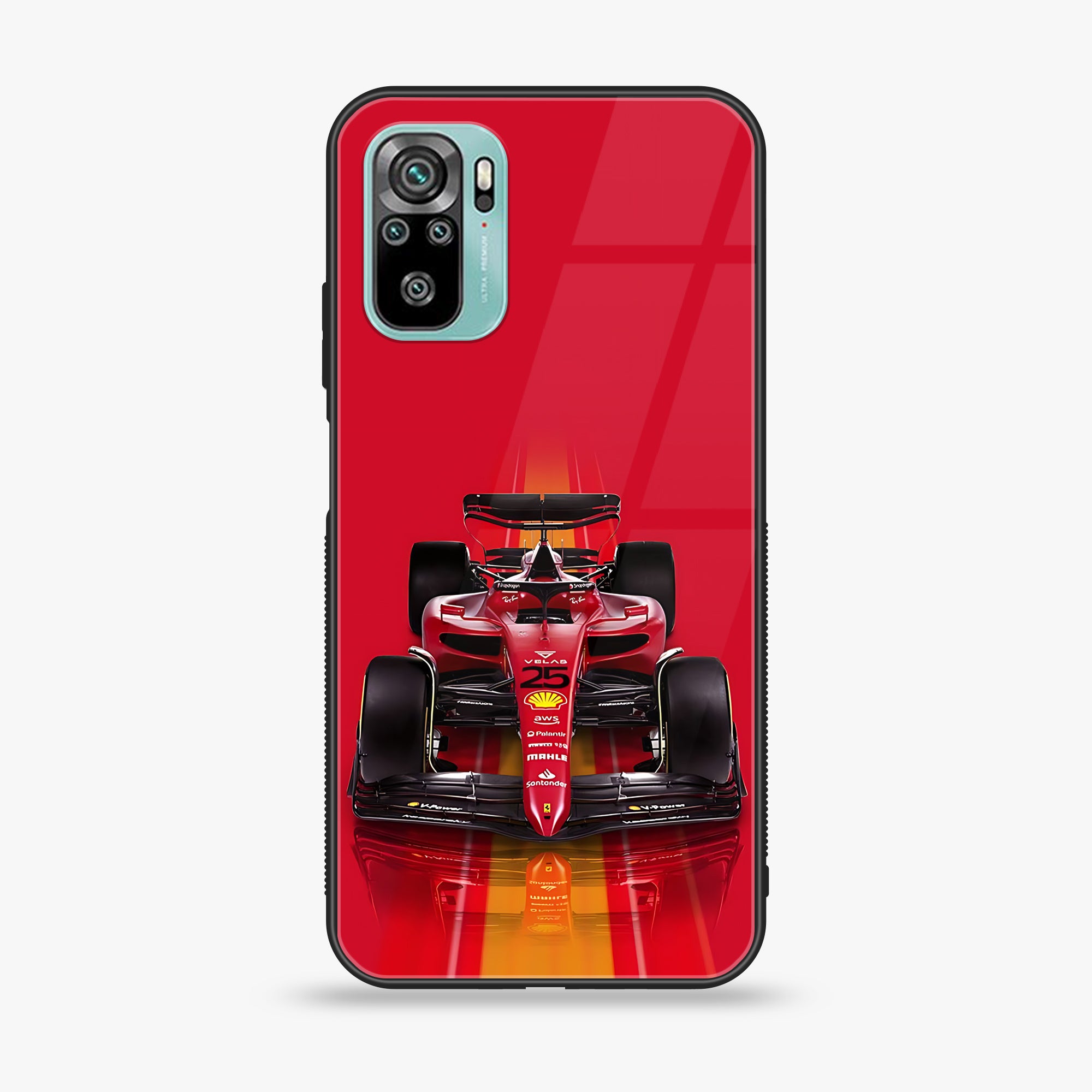 Redmi 10 - Formula 1 Design Series - Premium Printed Glass soft Bumper shock Proof Case