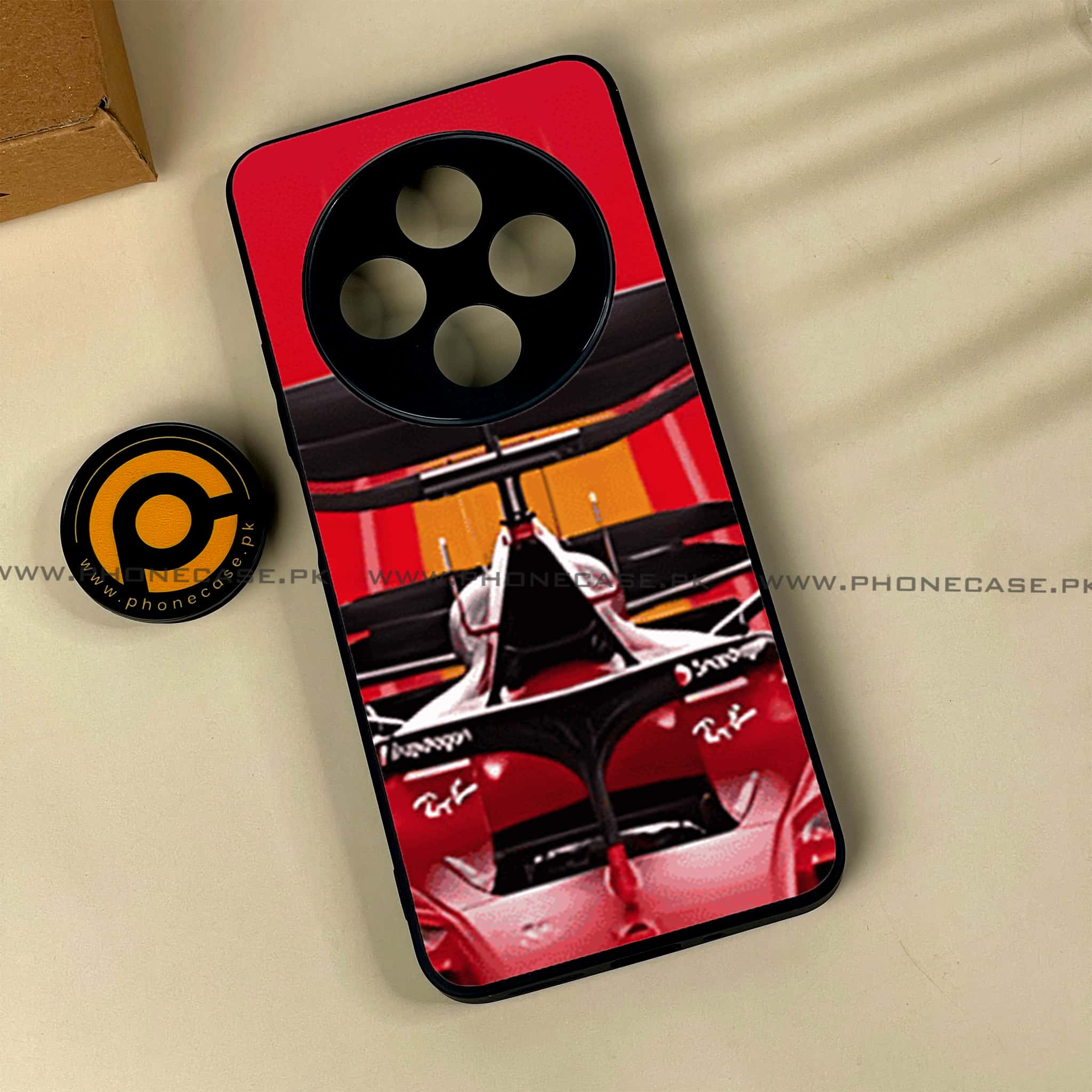 Xiaomi Redmi 14c - Formula 1 Design Series - Premium Printed Glass soft Bumper shock Proof Case