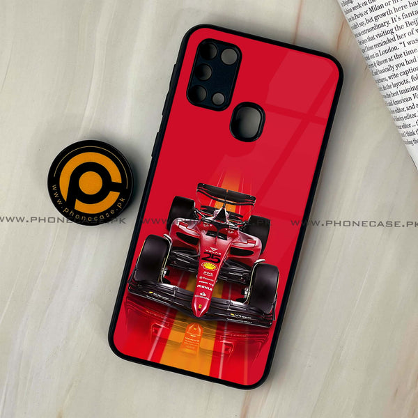 Galaxy M31 - Formula 1 Design - Premium Printed Glass soft Bumper shock Proof Case