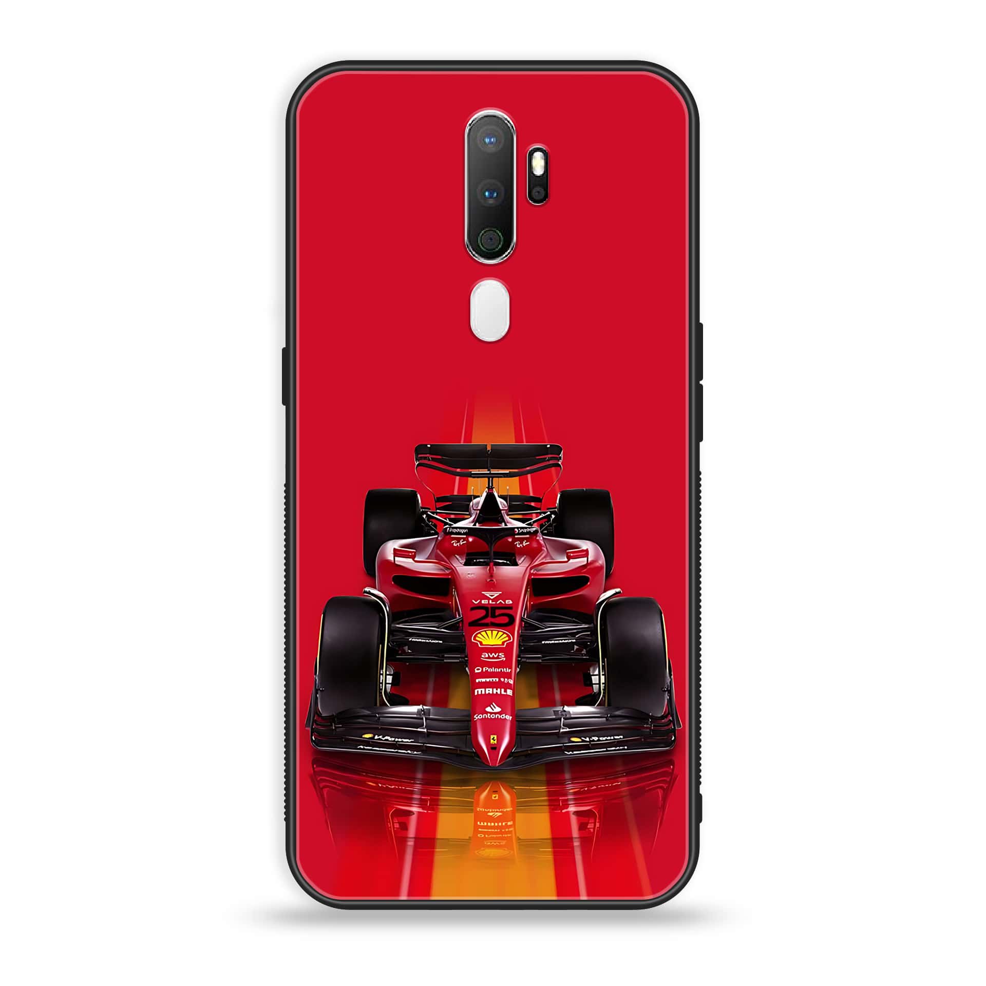 Oppo A5 2020 - Formula 1 Design Series - Premium Printed Glass soft Bumper shock Proof Case