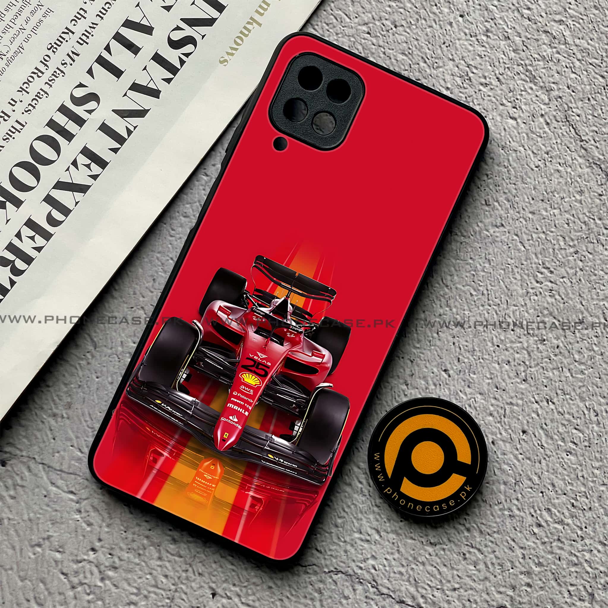 Samsung Galaxy A12 / A12 Nacho - Formula 1 Design Series - Premium Printed Glass soft Bumper shock Proof Case