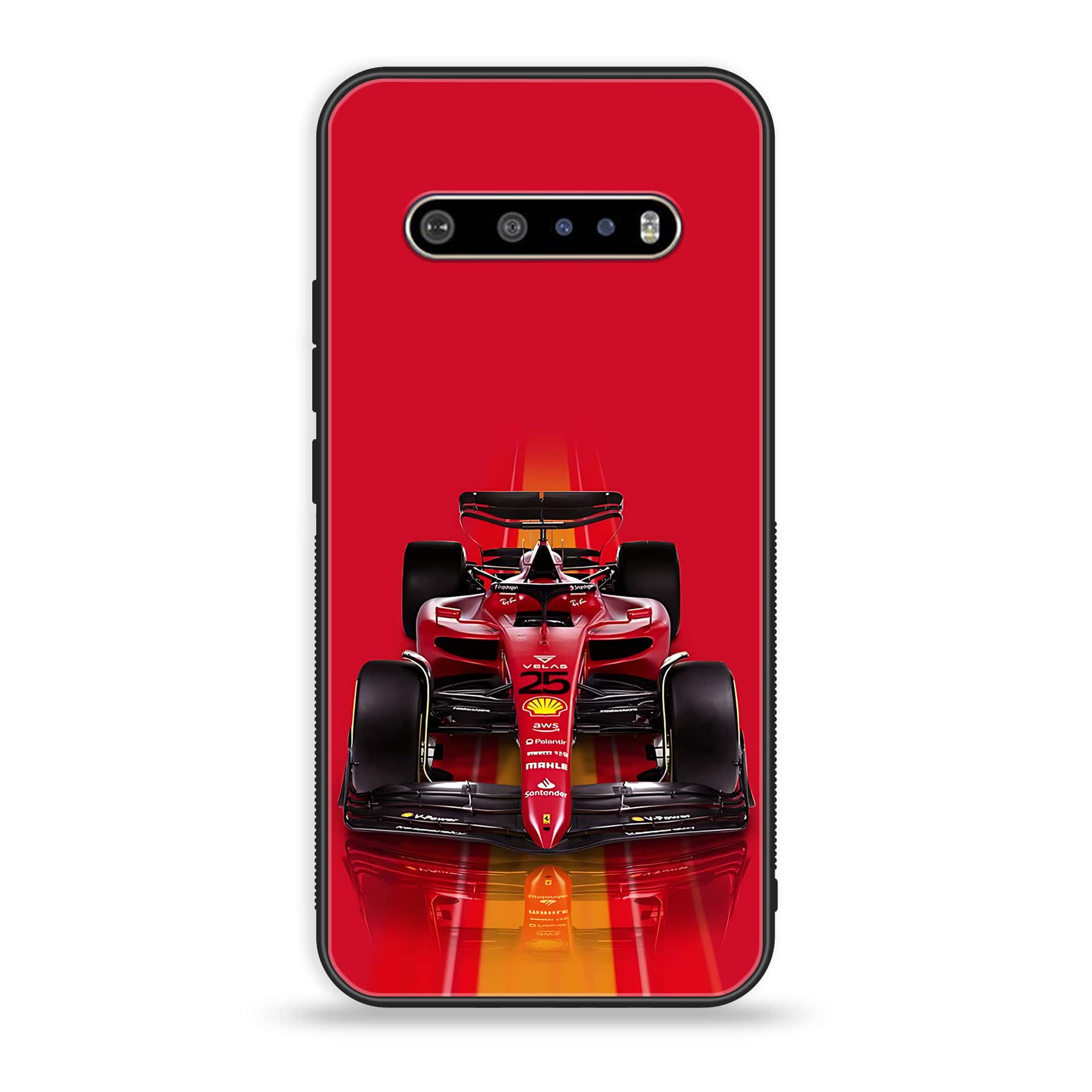 LG V60 Formula 1 Design Series Premium Printed Glass soft Bumper shock Proof Case