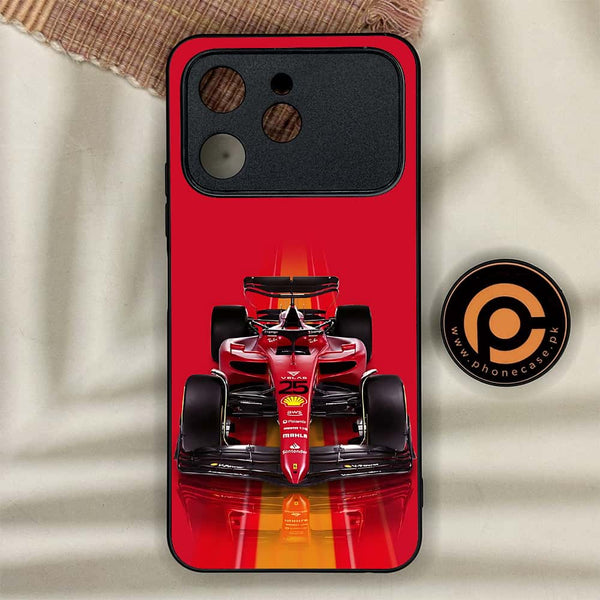 Tecno Spark 40 - Formula 1 Design Series - Premium Metal Printed soft Bumper shock Proof Case